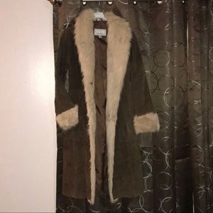 Vintage Trench coat 🧥 Suede with Fur